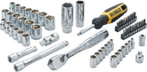 DEWALT 3/8" & 1/4" Drive Socket Set, 61-Piece 6-Point SAE & Metric (DWMT19257)