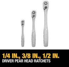 DEWALT 192 Pcs. Mechanics Tool Set, 1/2, 1/4, 3/8 Socket Set, SAE and Metric Socket Wrench Set, Hard Shell Tool Box (DWMT75049)