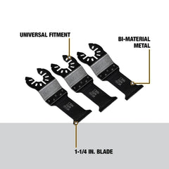 DEWALT 1-1/4 In, Titanium Oscillating Tool Blade For Wood with Nails, 3 Pack, (DWA4203-3)