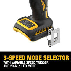 20V MAX XR Brushless Cordless 3-Speed High Torque 1/4 in. Impact Driver Kit with XR POWERPACK and Charger (DCF860QQ1)
