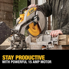 DEWALT 12-Inch Miter Saw, 15-Amp, Single Bevel, Compound (DWS715)