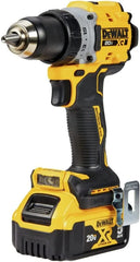 DEWALT 20V MAX* XR® Brushless Cordless 1/2 in. Drill/Driver Kit (DCD800P1), Yellow | Includes DCB205 20V 5ah Battery and DCB112 Charger, 1/2 In. Metal Chuck, 0-650/0-2, 000 Rpm, Compact 6.37 in, 70-Lumen LED