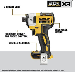 DEWALT 20V MAX XR Power Tools Combo Kit, Hammer Drill, Impact Driver, Reciprocating Saw, and Work Light, 4-TOOL (DCK449P2)