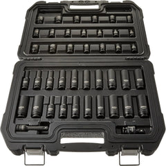DEWALT Impact Socket Set, Combination, SAE/MM, 3/8-Inch Drive, 42-Piece (DWMT19248)