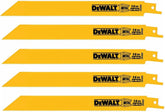 DEWALT Reciprocating Saw Blades, Straight Back, 8-Inch, 14 TPI, 5-Pack (DW4809)