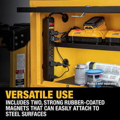 DEWALT Magnetic Power Strip with 6 Power Outlets, DEWALT Workshop Storage System Compatible (DWST82693)