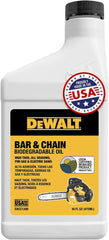 DEWALT – Biodegradable Bar & Chain Oil – Green, Eco-Friendly, Non-Toxic Professional Bar & Chainsaw Lubricant – Ultraclean All-Season Oil for Gas, Electric Saw, and Pole Saw, 16 oz