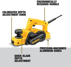 DEWALT Hand Planer, 5.5-Amp, 3-1/4-Inch (D26676)