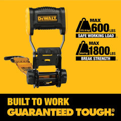 DEWALT 1.25"×12'×1,800 lbs Light-Duty Ratchet Strap, 4-Pack | Ergonomic Open Grip Handles, Armored Side Caps, Wear/Weather‑Resistant Straps, Coated S-Hooks, Secure Midweight Cargo