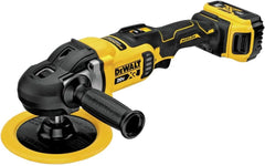 DEWALT 20V MAX* XR Cordless Polisher Kit, Rotary, Variable Speed, 7-Inch, 180 mm (DCM849P2) | Brushless Motor, 800-2200 Rpm, Includes DCB206 6.0ah Batteries, Charger, 7 in Backing Plate, 4.8 Lb