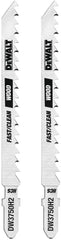 DEWALT DW3750H2 4-Inch 6TPI Fast Wood Cut High T-Shank Jig Saw Blade (2-Pack)