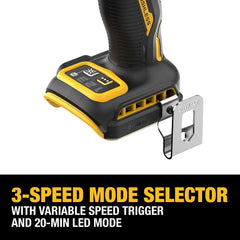 20V MAX XR Brushless Cordless 3-Speed High Torque 1/4 in. Impact Driver Kit with XR POWERPACK and Charger (DCF860QQ1)