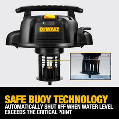 DEWALT DXV16PA 16 Gallon Poly Wet/Dry Vac/Acc, 6.5HP Shop Vacuum Wet/Dry for Jobsite/Workshop, Yellow
