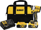 DEWALT DCF921P2 ATOMIC 20V MAX* 1/2 in. Cordless Impact Wrench with Hog Ring Anvil Kit | 300 Ft-Lbs Fastening/450 Ft-Lbs Breakaway, 4 Speeds, Kit: DCF921, DCB115, 2) DCB205 5ah