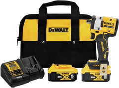 DEWALT DCF921P2 ATOMIC 20V MAX* 1/2 in. Cordless Impact Wrench with Hog Ring Anvil Kit | 300 Ft-Lbs Fastening/450 Ft-Lbs Breakaway, 4 Speeds, Kit: DCF921, DCB115, 2) DCB205 5ah