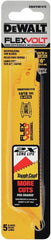 DEWALT DWAFV481418 FLEXVOLT 14/18 TPI Metal Recip Saw Blade (5 Pack), 8"