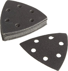 DEWALT DWASPTRI12 Hook and Loop Triangle 120 Grit Sandpaper, 12-Pack, Black