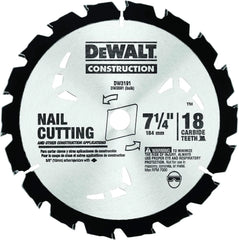 DEWALT Circular Saw Blade, 7 1/4 Inch, 18 Tooth, Wood Cutting (DW3191)