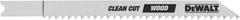 DEWALT DW3710H2 4-Inch 10TPI Fine Smooth High U-Shank Woodcutting Jig Saw Blade (2-Pack)
