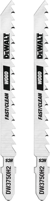 DEWALT DW3750H2 4-Inch 6TPI Fast Wood Cut High T-Shank Jig Saw Blade (2-Pack)