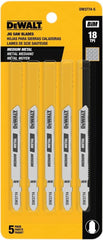 DEWALT DW3774-5 3-Inch 18TPI Medium Metal Cut Cobalt Steel T-Shank Jig Saw Blade (5-Pack)