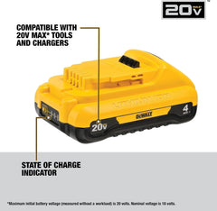 DEWALT 20V MAX* Battery, Compact Starter Kit, 4.0-Ah (DCB240C)