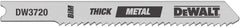 DEWALT DW3728-5 3" 32 TPI Sheet Metal Cut Cobalt Steel U-Shank Jig Saw Blade - 5 Pack