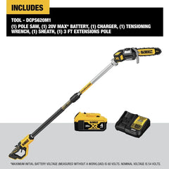 Dewalt KIT Pole Saw 4AH Batt 20V 15FT DCPS620M1