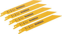 DEWALT Reciprocating Saw Blades, Straight Back, 6-Inch, 14 TPI, 5-Pack (DW4808)