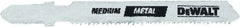 DEWALT DW3778-5 3-Inch 32 TPI Sheet Metal Cut Cobalt Alloy Steel T-Shank Jig Saw Blade (5-Pack)