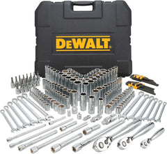 DEWALT Mechanics Tools Kit and Socket Set, 204-Piece Dewalt Tool Set, 1/4" & 3/8" & 1/2" Drive, Metric/SAE Deep and Shallow Sockets, 3/8" Hex Bits, Torx Bits, Spark Plugs, Wrenches (DWMT72165)