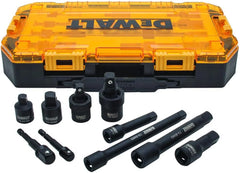 DEWALT Impact Driver Socket Set with Impact Extensions and Drill Adapters, Metric, 10-Piece, 3/8" and 1/2" Drive (DWMT74741)