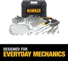 DEWALT Mechanics Tool Set, 1/4 and 3/8 Inch Drive, SAE, 172-Piece (DWMT81533)