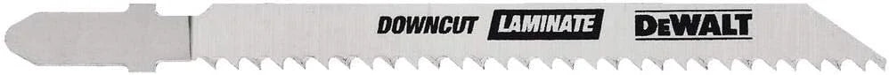 DEWALT DW3762H2 4-Inch 10TPI Laminate Down Cutting HSC T-Shank Jig Saw Blade (2-Pack)