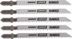 DEWALT DW3762H 4" 10TPI Laminate Down Cutting HSC T-Shank Jig Saw Blade, Pack of 5