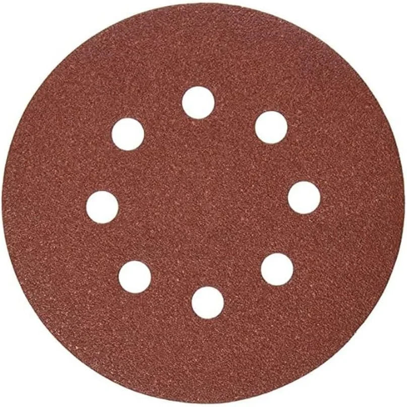 DEWALT DW4301 5-Inch 8 Hole 80 Grit Hook and Loop Random Orbit Sandpaper (5-Pack)