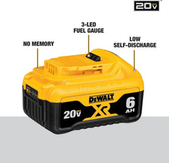 DEWALT 20V MAX Battery, Premium 6.0Ah Double Pack (DCB206-2)