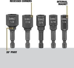 DEWALT Nut Driver Set, Impact Ready, Magnetic, 5-Piece (DW2235IR)