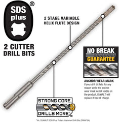 DEWALT SDS+ Hammer Bit, Rock Carbide, 1-1/8-Inch x 8-Inch x 10-Inch (DW5468)