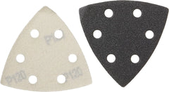 DEWALT DWASPTRI12 Hook and Loop Triangle 120 Grit Sandpaper, 12-Pack, Black