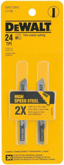 DEWALT DW3726H2 3-Inch 24TPI Thin Metal Cut High Speed Steel U-Shank Jig Saw Blade (2-Pack)