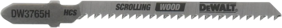 DEWALT DW3765H 3-Inch 12 TPI Trim/Coping HCS T-Shank Jig Saw Blade (5-Pack)