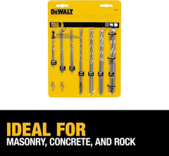 DEWALT Masonry Drill Bit Set, Percussion, Concrete & Block, 7-Piece (DW5207)