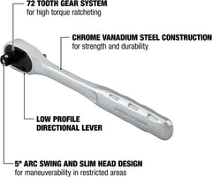 DEWALT Ratchet, Quick Release, SAE, 1/4-Inch Drive (DWMT81096)