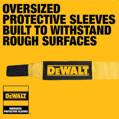 DEWALT 4"×30'×40,000 lbs Heavy-Duty Tow and Recovery Strap, 1-Pack | 40,000 lbs Break Strength, Weather‑Resistant Strap, Oversized Sleeves, Reinforced Loop Ends for Heavyweight Tow and Recovery