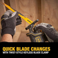 DEWALT 20V MAX* Reciprocating Saw, Cordless, 2-Finger Variable Trigger, Keyless Blade Clamp, Tool Only (DCS382B)