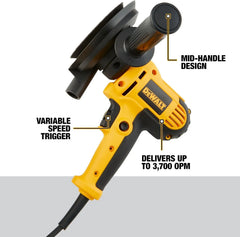 DEWALT Rotary Sander, Variable Speed, Dust Shroud, 5-Inch (DWE6401DS)