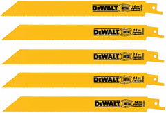 DEWALT Reciprocating Saw Blades, Straight Back, 8-Inch, 14 TPI, 5-Pack (DW4809)