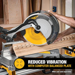 DEWALT 12-Inch Miter Saw Blade, Crosscutting, Tungsten Carbide, 80-Tooth and 32-Tooth, 2-Pack (DW3128P5, DW3123), yellow
