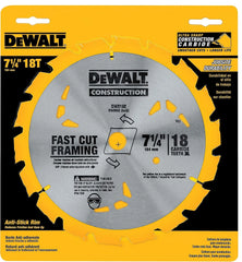 DEWALT Circular Saw Blade, 7 1/4 Inch, 18 Tooth, Wood Cutting (DW3192)
